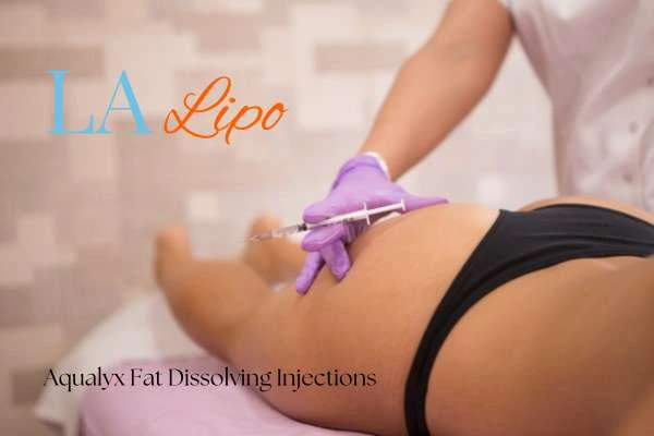 Woman having fat dissolving injections Bexleyheath on thighs